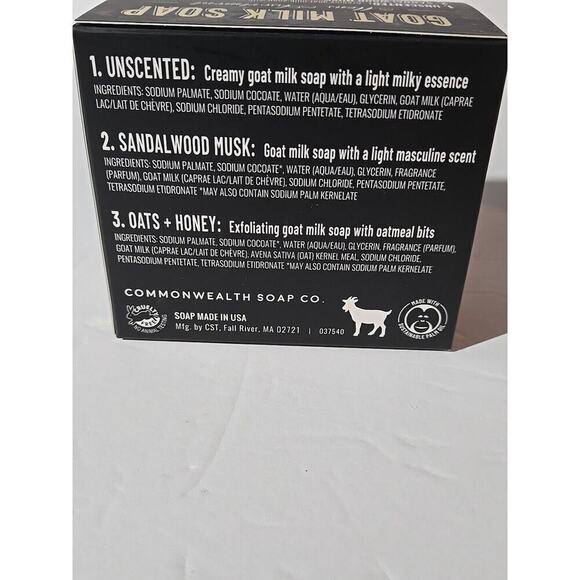 Goat Milk Soap Pack Of 3 Commonwealth Soap Co. Finest Triple Milled Quality Mens - Picture 5 of 11